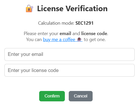 License Verification Window
